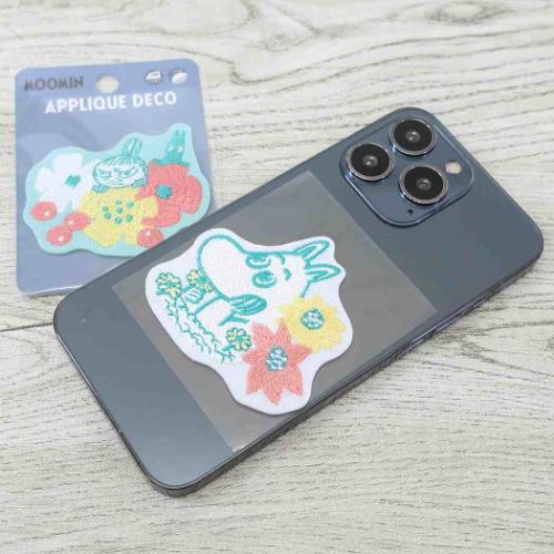 ムーミン ワッペン 刺繍ステッカー リトルミイ フラワー 北欧 キャラクター グッズ メール便可