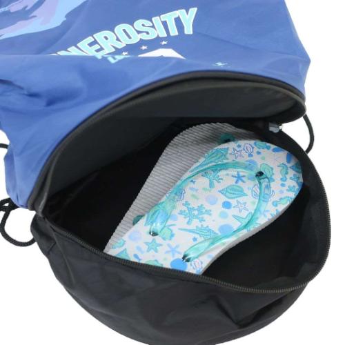 プールバッグ ボンサックビーチバッグ 2層 ネイビーロゴ 男の子 グッズ メール便可