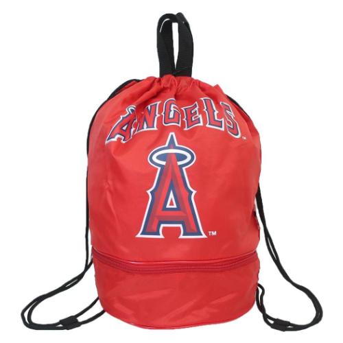 ロサンゼルス エンゼルス プールバッグ ボンサックビーチバッグ 2層 レッド MLB 男の子 グッズ メール便可