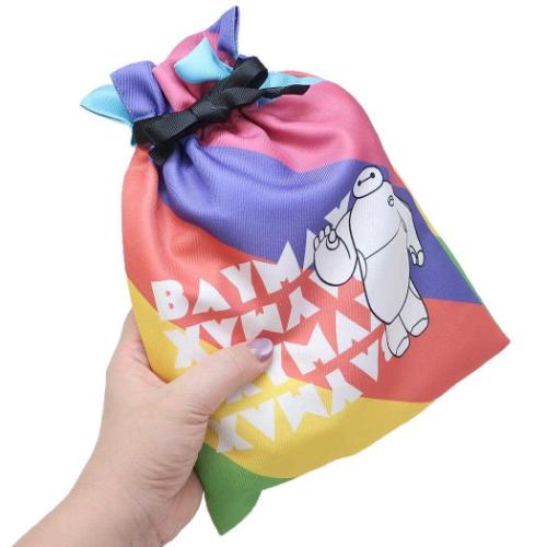 ベイマックス 巾着袋 トラベル巾着 きんちゃくポーチ ストライプ ディズニー キャラクター グッズ メール便可