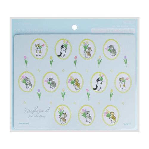 モフサンド PCアクセ マウスパッド ライトブルー mofusand キャラクター グッズ メール便可