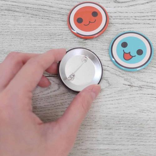 太鼓の達人 缶バッジ 44mmカンバッジ ロゴ キャラクター グッズ メール便可