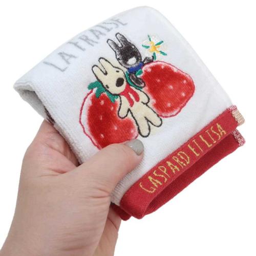 リサとガスパール ミニタオル ジャガードハンカチタオル ジャドールフレーズ 絵本キャラクター グッズ メール便可