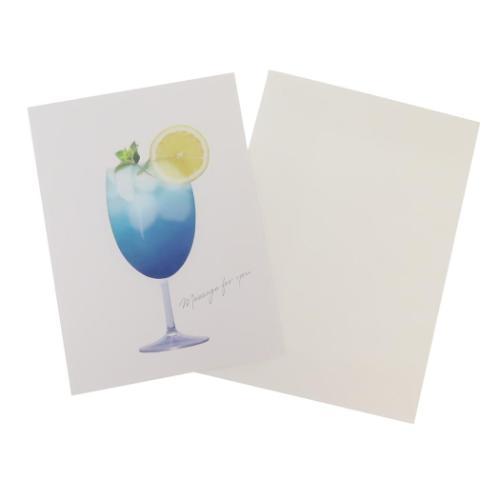 グリーティングカード シースルーカード ソーダ ブルー 多目的 グッズ メール便可