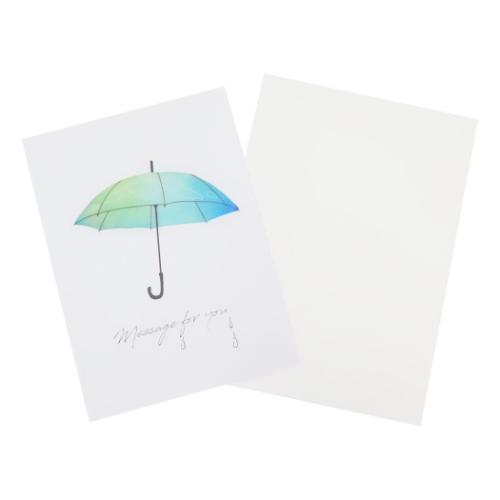 グリーティングカード シースルーカード アンブレラ 多目的 グッズ メール便可