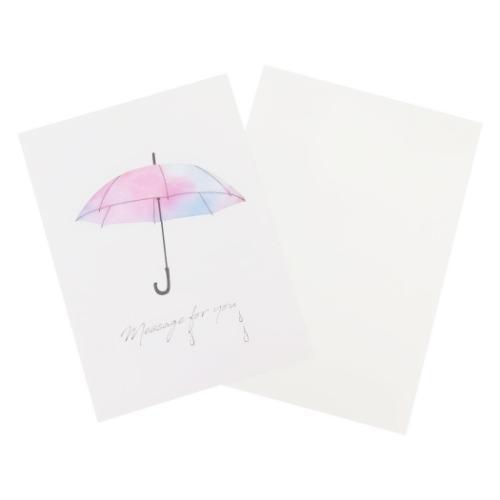 グリーティングカード シースルーカード アンブレラ 多目的 グッズ メール便可