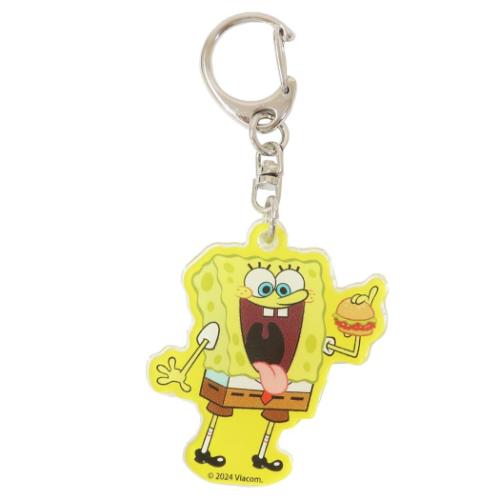 スポンジボブ キーリング アクリルキーホルダー ハンバーガー キャラクター グッズ メール便可