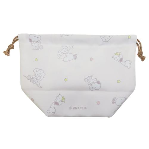 スヌーピー ランチ巾着 お弁当きんちゃくポーチ BEIGE ピーナッツ キャラクター グッズ メール便可