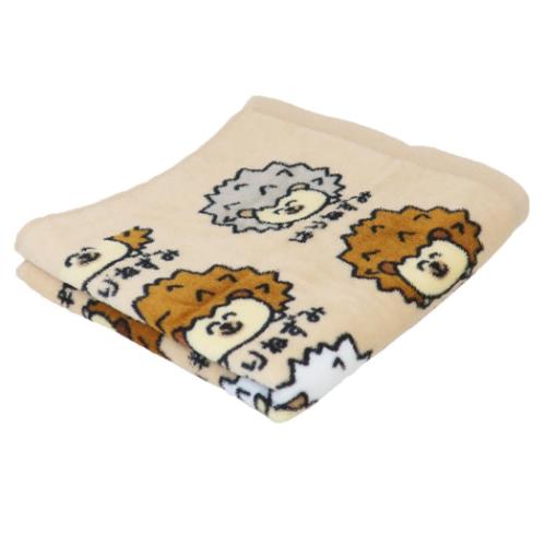 おえかきさん フェイスタオル プリントロングタオル はりねずみさん 面白雑貨 グッズ メール便可