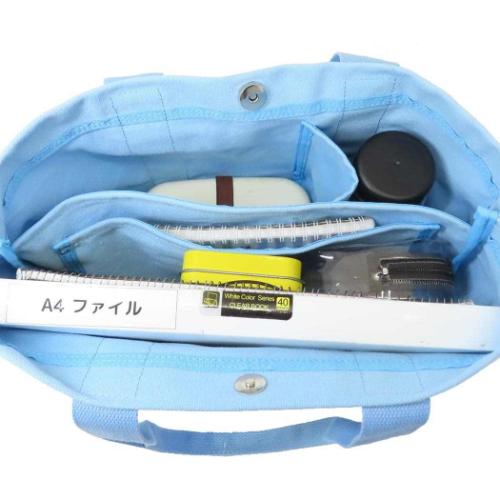 シナモロール トートバッグ 帆布仕切りトートバッグ サンリオ キャラクター グッズ