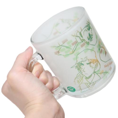 名探偵コナン マグカップ ガラスマグカップ ラインアート 平次 少年サンデー アニメキャラクター グッズ