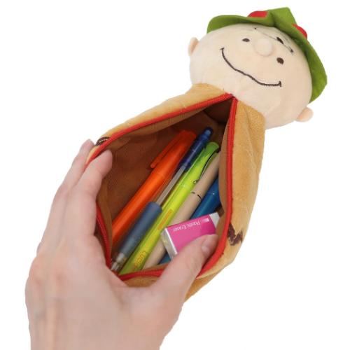 スヌーピー ペンケース ペンポーチ 寝袋 チャーリーブラウン ピーナッツ キャラクター グッズ