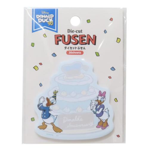 ドナルドダック 付箋 ダイカットふせん 90th パーティ ディズニー キャラクター グッズ メール便可