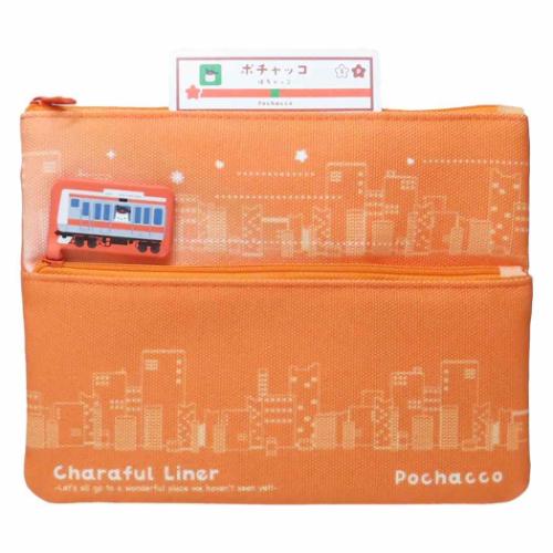 ポチャッコ フラットポーチ 箱庭ポーチ キャラフルライナー サンリオ キャラクター グッズ メール便可