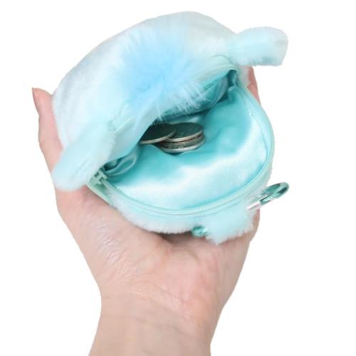 ケアベア ミニポーチ カラビナ付きぬいぐるみファスナーポーチ ウィッシュべア CareBears キャラクター グッズ