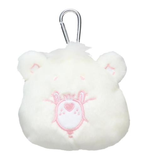 ケアベア ミニポーチ カラビナ付きぬいぐるみファスナーポーチ スパークルハートベア CareBears キャラクター グッズ