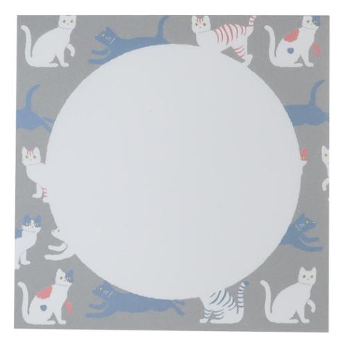 真夜中の雑貨店 メモ帳 メモパッド スクエア クロネコ 伝言 電話メモ 事務用品 グッズ メール便可