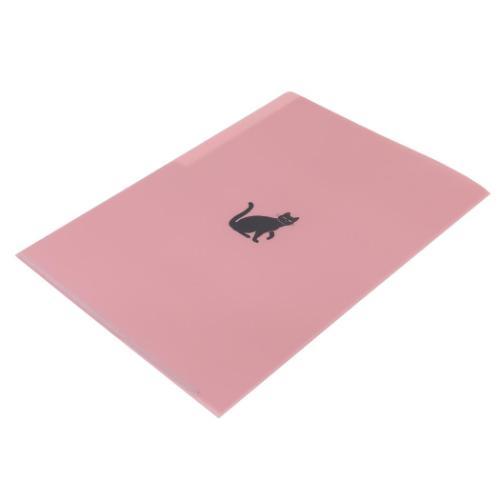 真夜中の雑貨店 ポケットファイル A5ポケットクリアファイル 3インデックス クロネコ かわいい グッズ メール便可