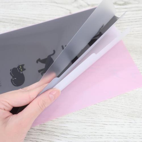 真夜中の雑貨店 ポケットファイル A5ポケットクリアファイル 3インデックス クロネコ かわいい グッズ メール便可