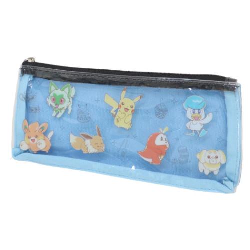 ポケットモンスター コスメポーチ スリムポーチ BLUE フラワー ポケモン キャラクター グッズ メール便可