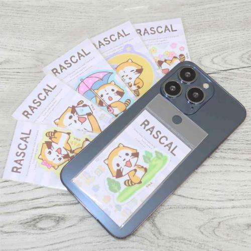 あらいぐまラスカル ダイカットシール ダイカットミニステッカー お花 世界名作劇場 キャラクター グッズ