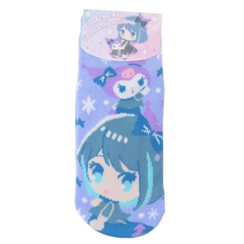 推しの子 女性用靴下 ジャガードソックス 黒川あかねxクロミ サンリオ アニメキャラクター グッズ メール便可
