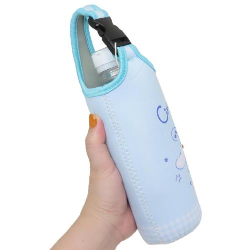 シナモロール ペットボトルホルダー ペットボトルカバー ブルースカイチェック サンリオ キャラクター グッズ