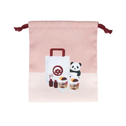 街のかわいいお店屋さん 巾着袋 きんちゃくポーチ 上野公園前あんみつみはし かわいい グッズ メール便可