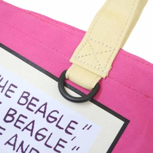 スヌーピー トートバッグ ミニフラットトート PK ビビットカラー ピーナッツ キャラクター グッズ メール便可