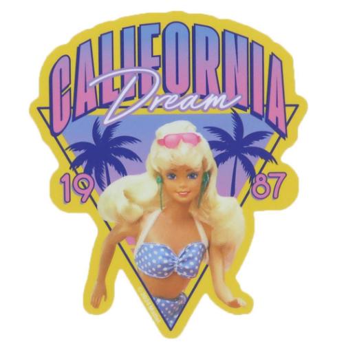 バービー ビッグシール アウトドアステッカー カリフォルニア Barbie キャラクター グッズ メール便可