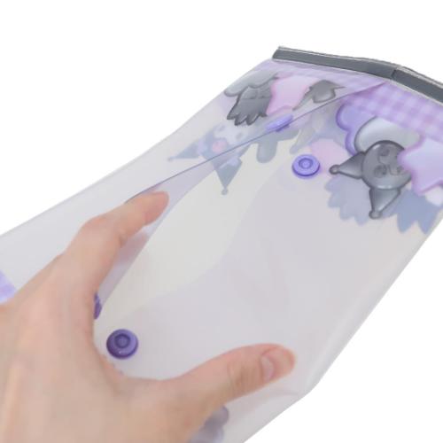 クロミxバッドばつ丸 クリアポーチ パッケージ風おでかけポーチ パープルブラック サンリオ キャラクター グッズ メール便可