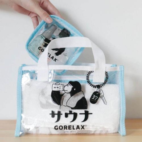 ごリラックス クリアポーチ サ活ポーチ かわいい グッズ メール便可