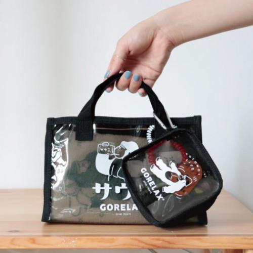 ごリラックス クリアポーチ サ活ポーチ かわいい グッズ メール便可