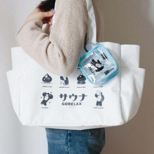 ごリラックス クリアポーチ サ活ポーチ かわいい グッズ メール便可