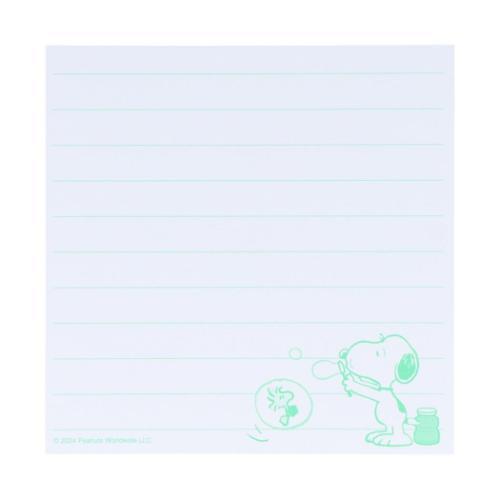 ウッドストック&スヌーピー メモ帳 箱入りメモ グリーン ピーナッツ キャラクター グッズ メール便可