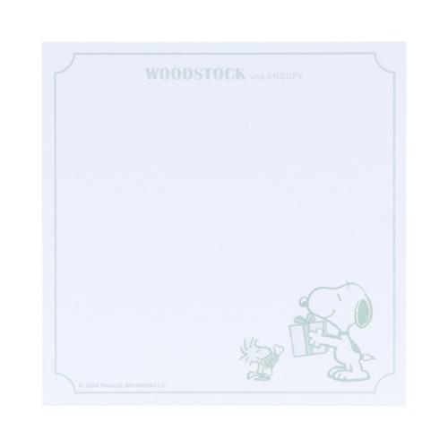 ウッドストック&スヌーピー メモ帳 箱入りメモ バイオレット ピーナッツ キャラクター グッズ メール便可