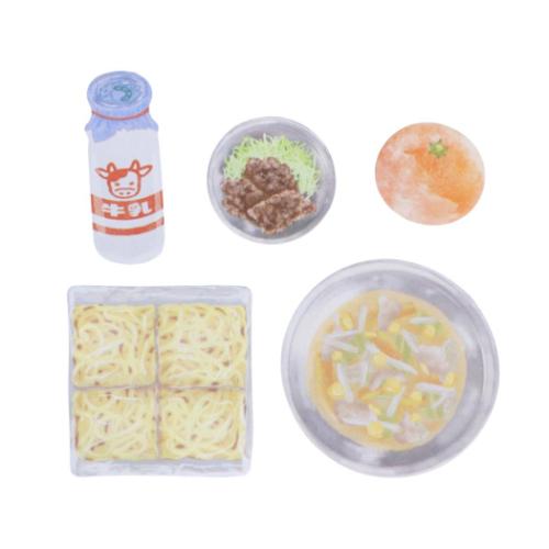 付箋 給食ふせん 木曜日 みそラーメン 面白 おもしろ文具 グッズ メール便可