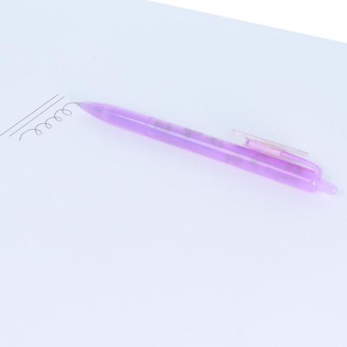 ウッドストック&スヌーピー ボールペン プレート付ボールペン ボール径0.5mm バイオレット ピーナッツ キャラクター グッズ メール便可