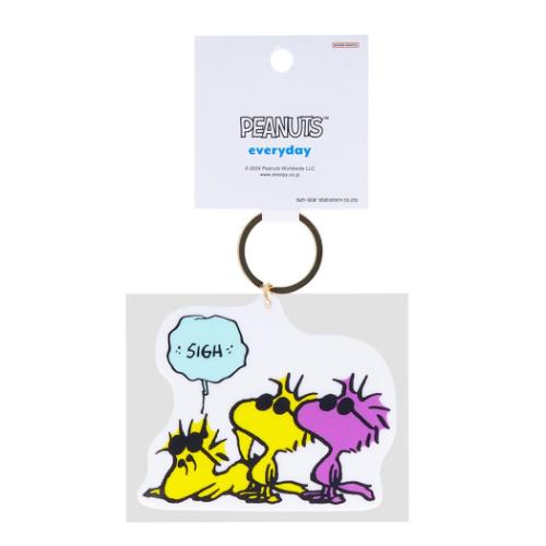 ウッドストック&スヌーピー キーリング アクリルキーホルダー サングラス ピーナッツ キャラクター グッズ メール便可