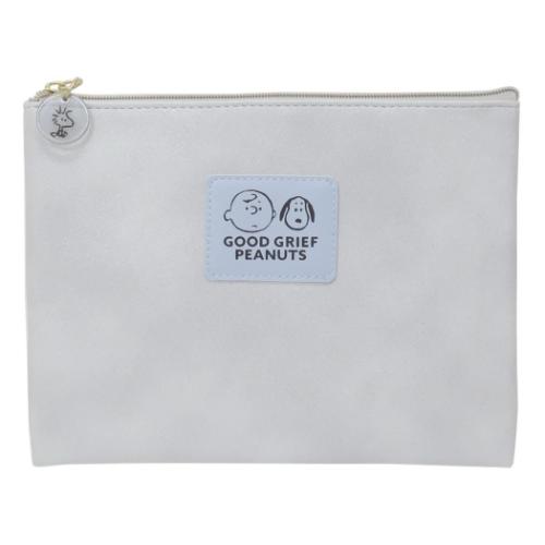 スヌーピー コスメポーチ フラットポーチ GOOD GRIEF ピーナッツ キャラクター グッズ メール便可