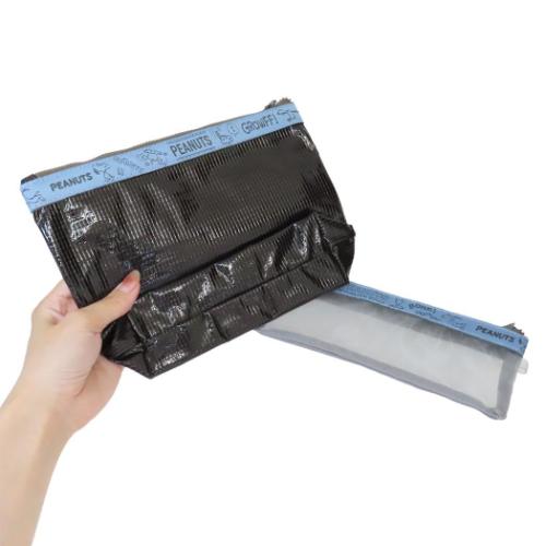 スヌーピー コスメポーチ 洗面ポーチ2Pセット BL ピーナッツ キャラクター グッズ メール便可