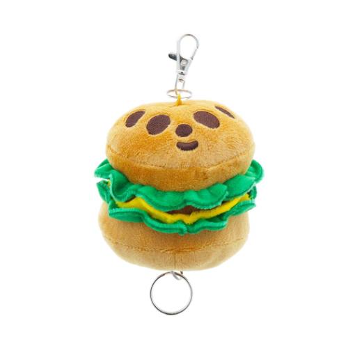 パンダのおさじ キーリング リール付ぬいぐるみキーホルダー パンダのおさじとフライパンダ Ｂ 絵本キャラクター グッズ