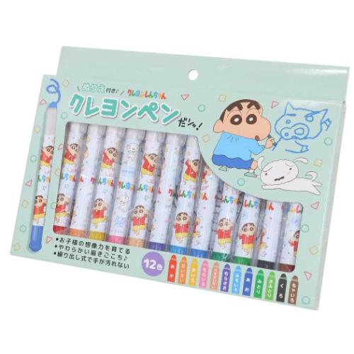 クレヨンしんちゃん クレヨン ぬりえ付きクレヨンペン ミント アニメキャラクター グッズ メール便可
