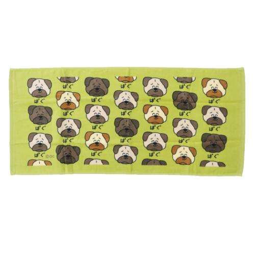 おえかきさん フェイスタオル TOWEL ロングタオル ぱぐさん おもしろタオル グッズ メール便可