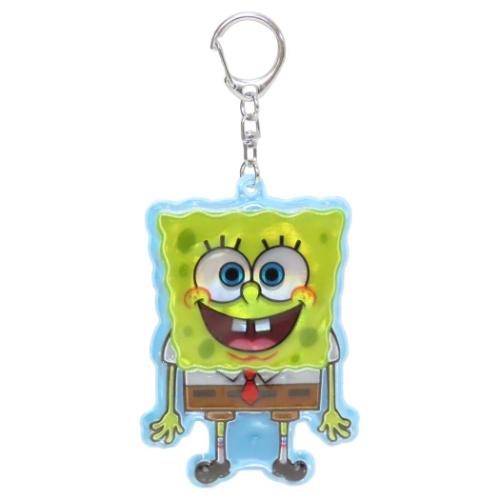 スポンジボブ キーリング ぴかぴかキーホルダー A柄 キャラクター グッズ メール便可