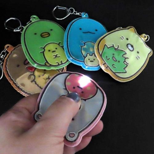 すみっコぐらし キーリング ぴかぴかキーホルダー2 ねこ＆ざっそう サンエックス キャラクター グッズ メール便可