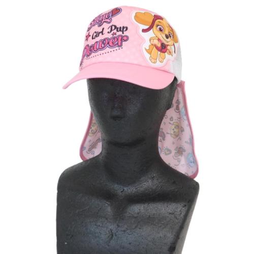 パウパトロール 帽子 女児 日除けタレ付きメッシュキャップ キャラクター グッズ