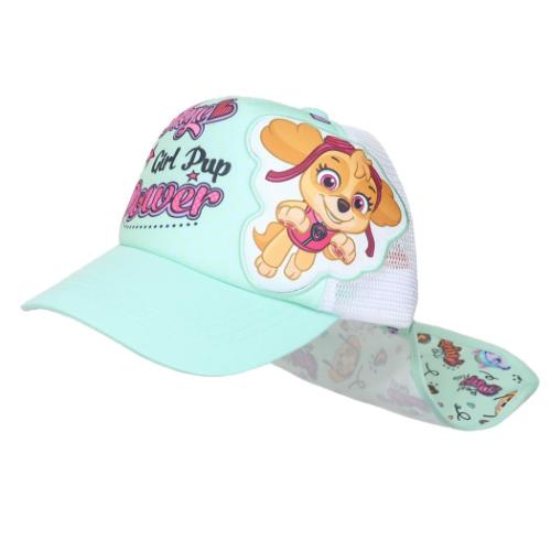 パウパトロール 帽子 女児 日除けタレ付きメッシュキャップ キャラクター グッズ