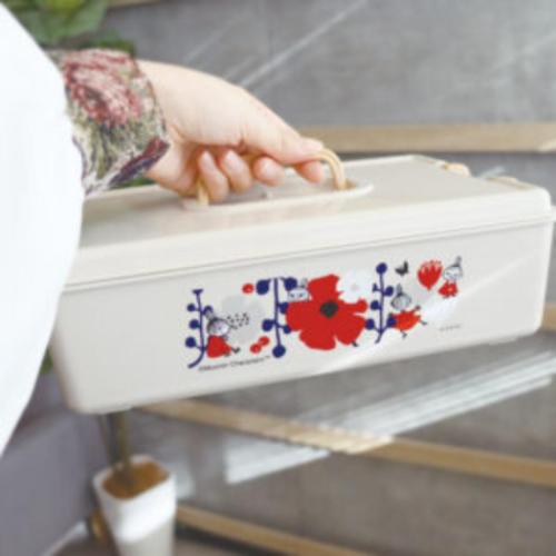 ムーミン 卓上収納 パチットBOX ベージュ フラワー リトルミイ 北欧 キャラクター グッズ