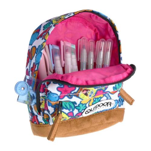 スポンジボブ ペンポーチ ペンケースBACK PACK ボトムスウェード アウトドア プロダクツ28 キャラクター グッズ